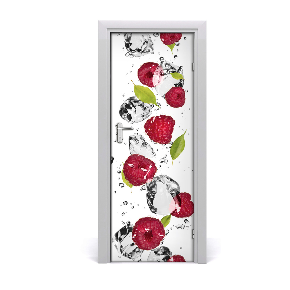 Décoration porte Framboises dans l'eau