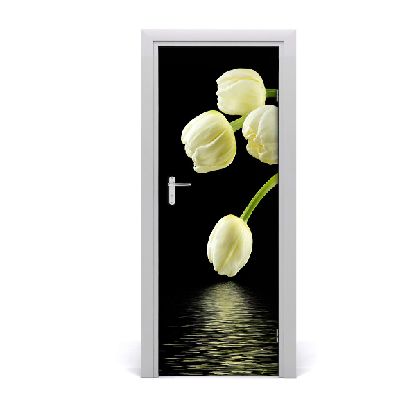 Poster porte Tulipes blanches