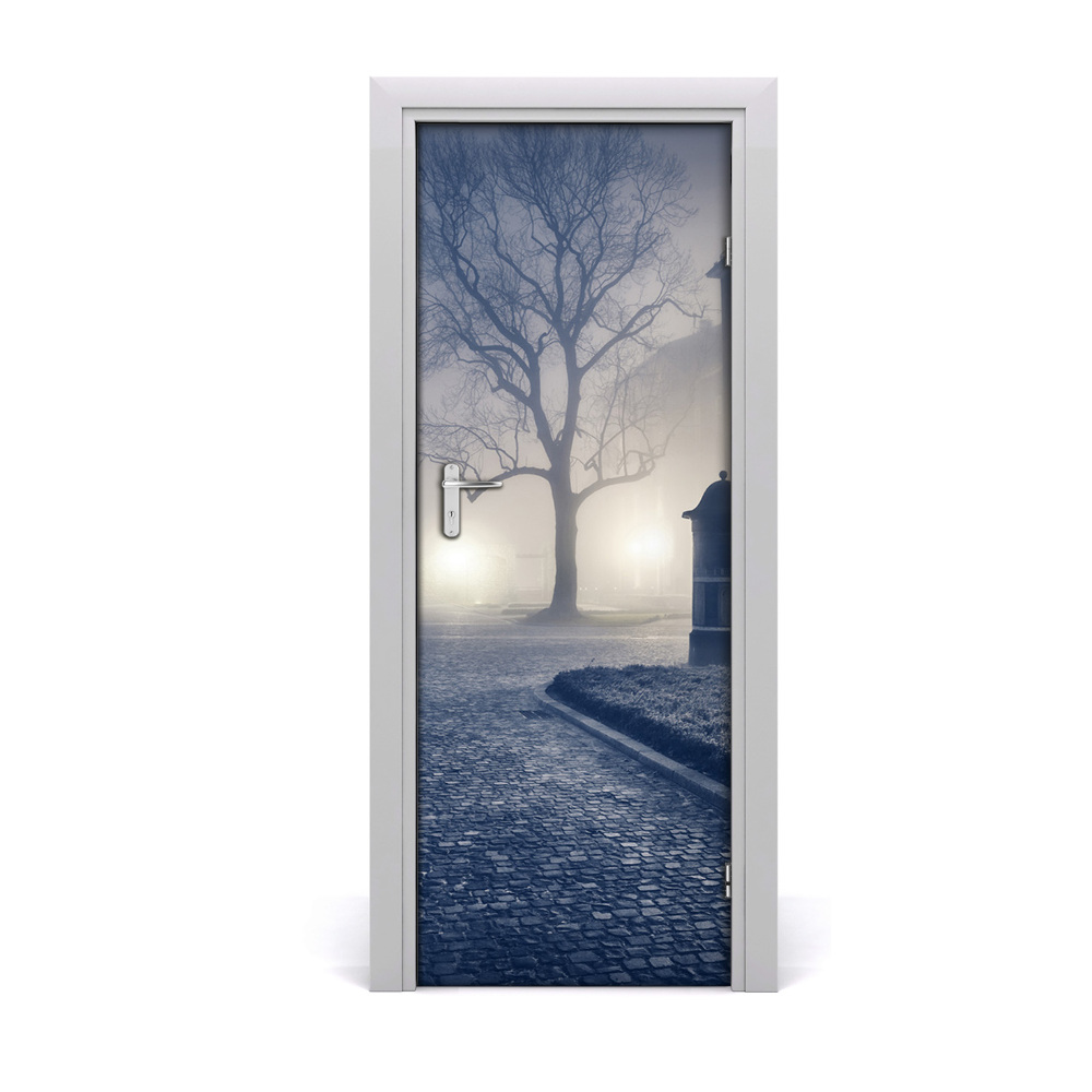 Sticker porte Rue brumeuse