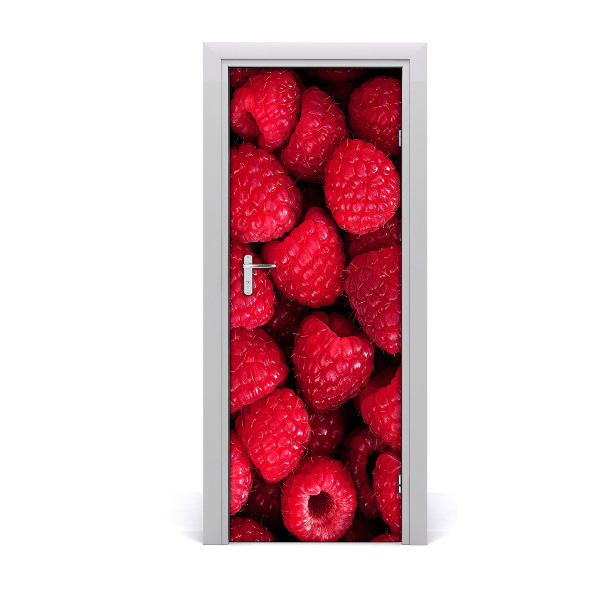 Papier peint porte Framboises rouges