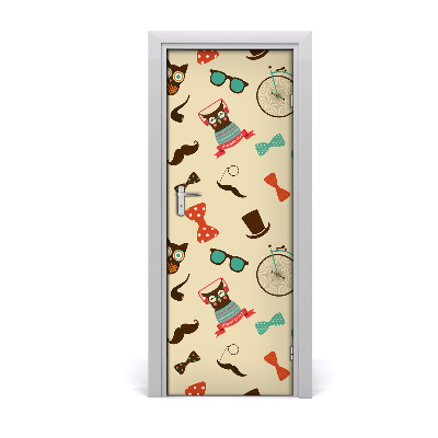 Autocollant porte Hibou lunettes de vélo