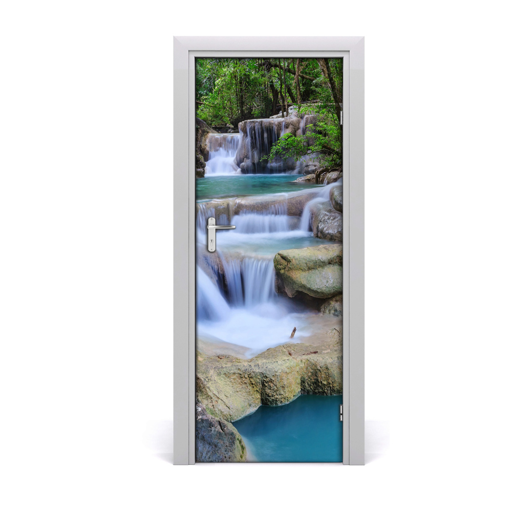 Décoration porte intérieur Chute d'eau Thaïlande arbres