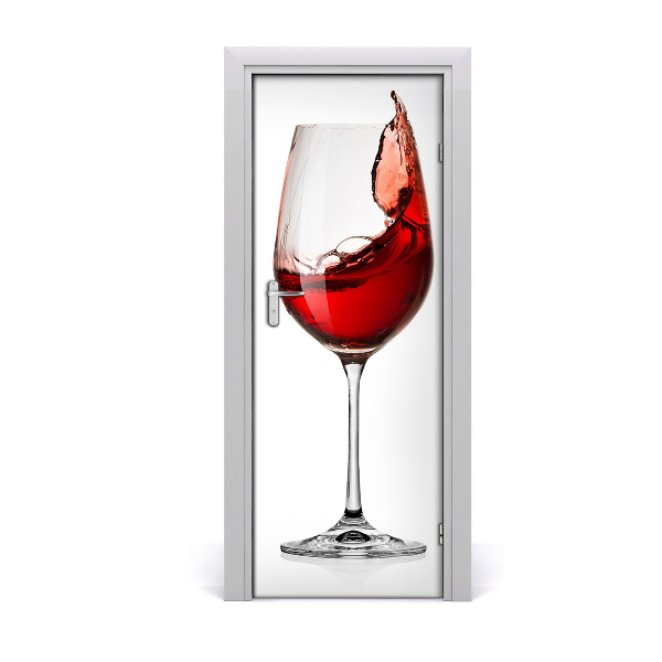 Poster porte Un verre de vin rouge