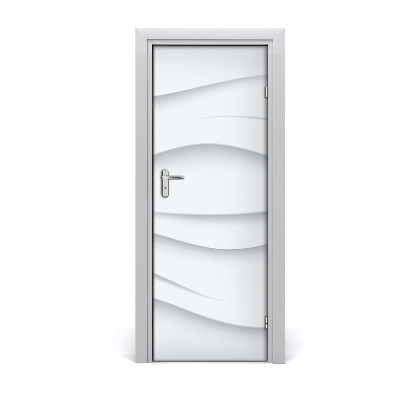 Décoration porte Vagues abstraites