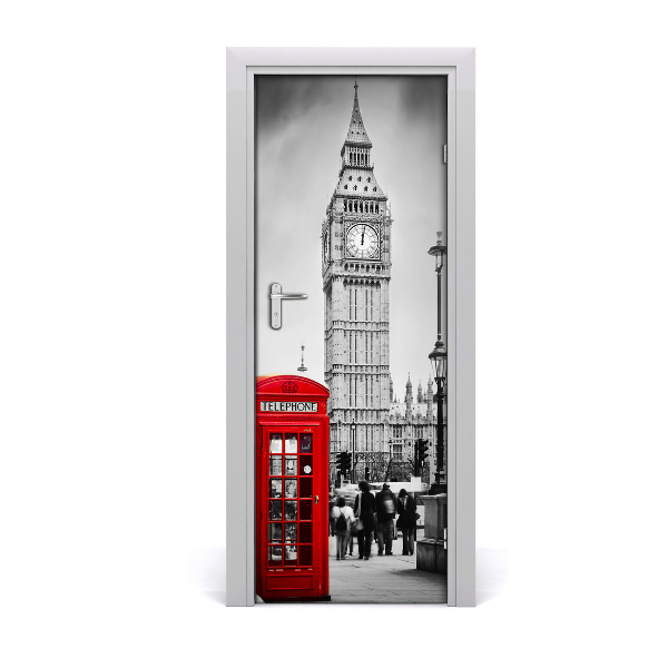 Sticker porte Cabine rouge de Big Ben