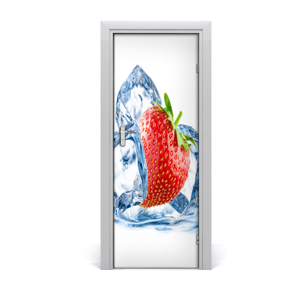 Sticker de porte Glace à la fraise