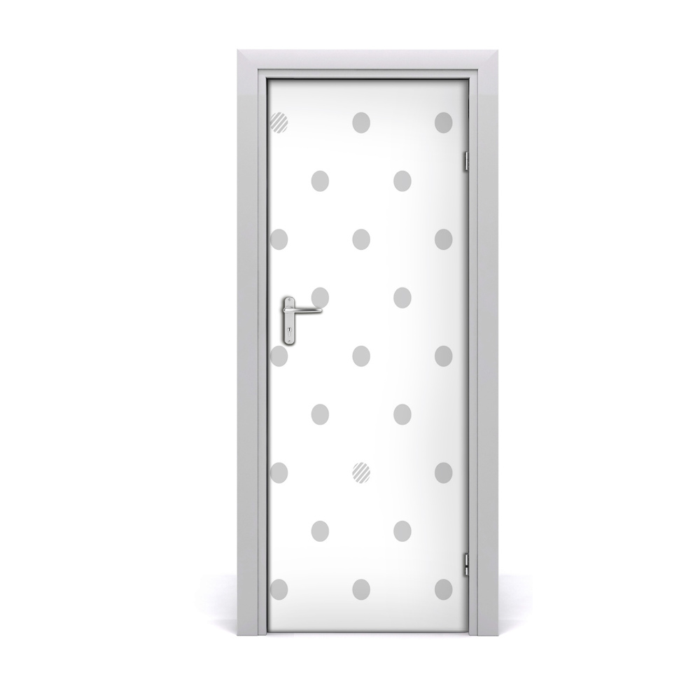 Sticker de porte Fond de points gris