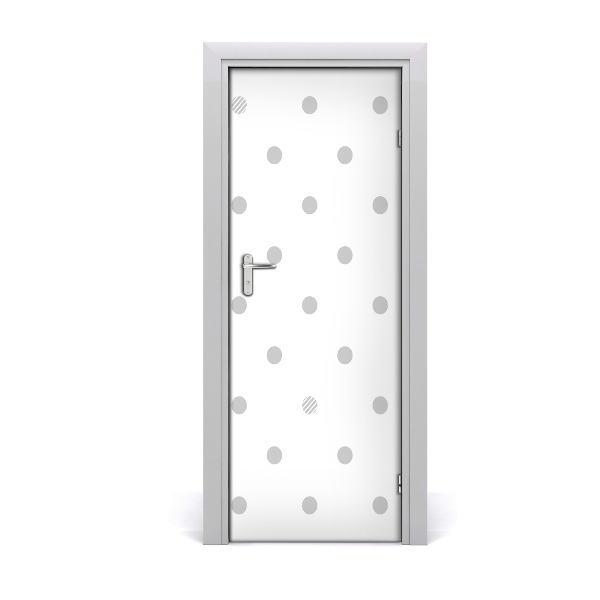 Sticker de porte Fond de points gris