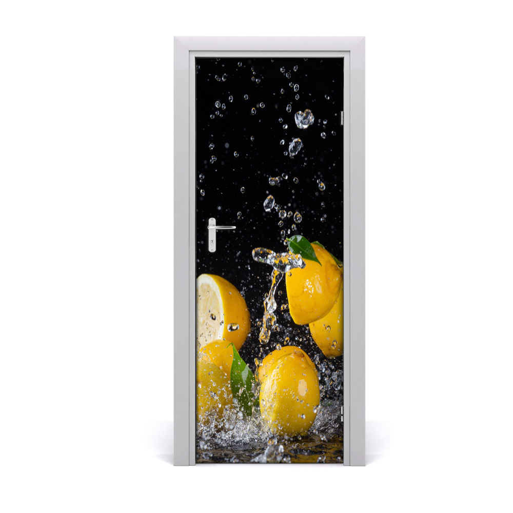 Autocollant porte Eau citronnée