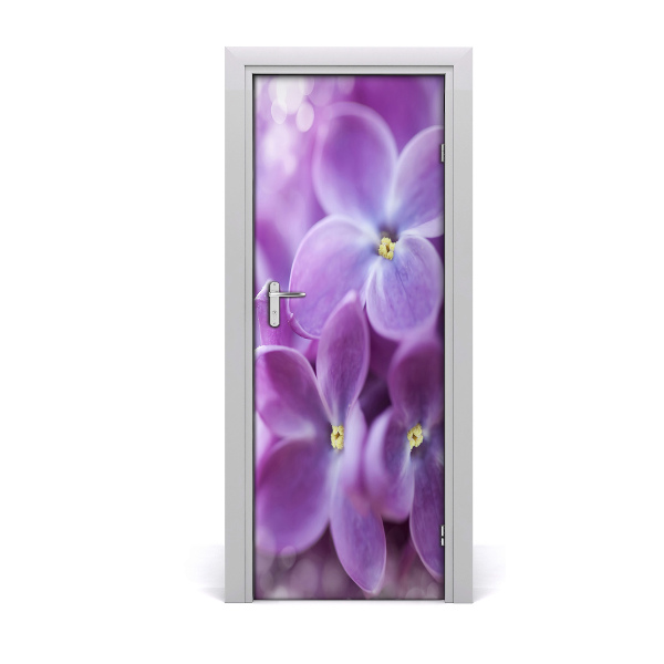 Décoration porte Fleurs de lilas violet