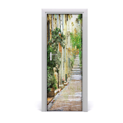 Sticker porte Rue romantique italienne