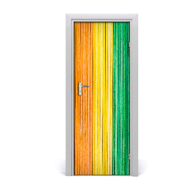Poster porte Rayures verticales colorées