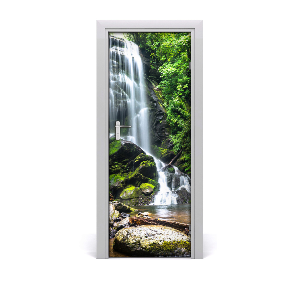 Sticker de porte Cascade dans la jungle