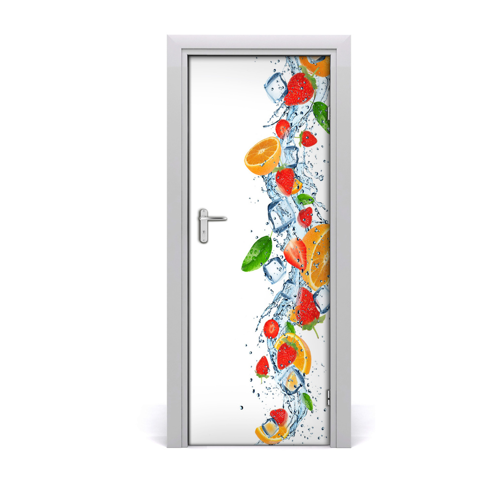 Décoration porte intérieur Eau glacée aux fruits