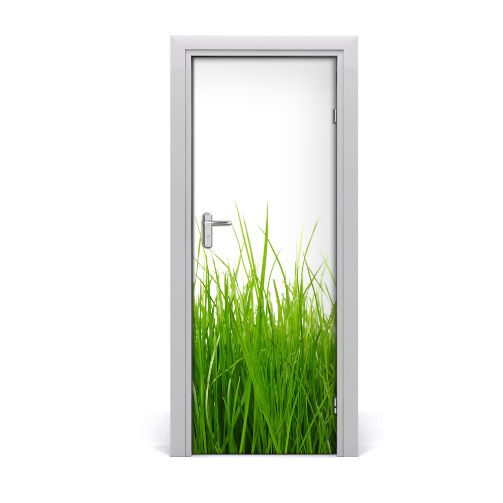 Décoration porte intérieur Herbe verte