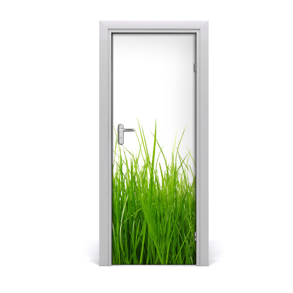 Décoration porte intérieur Herbe verte