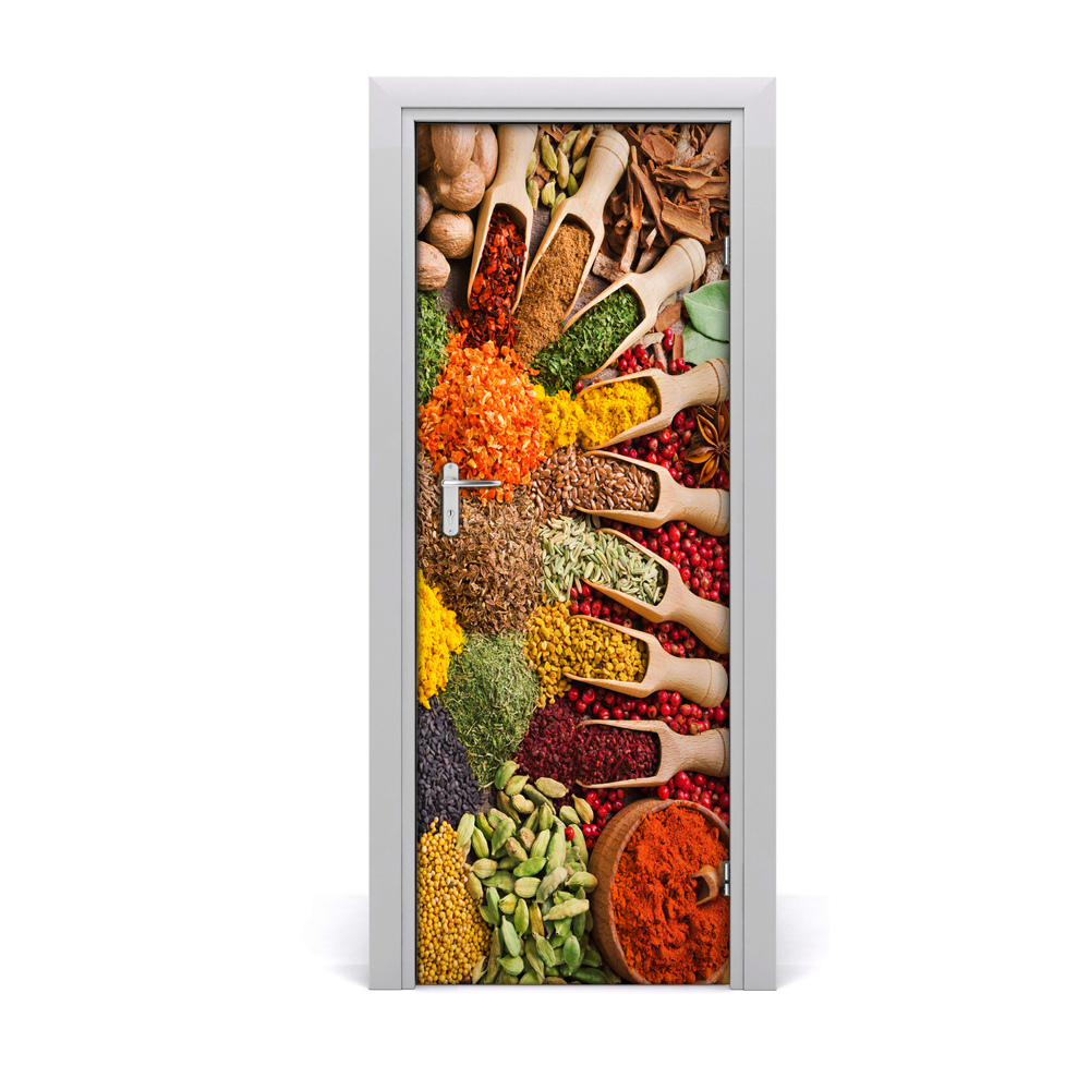 Poster porte Condiments colorés