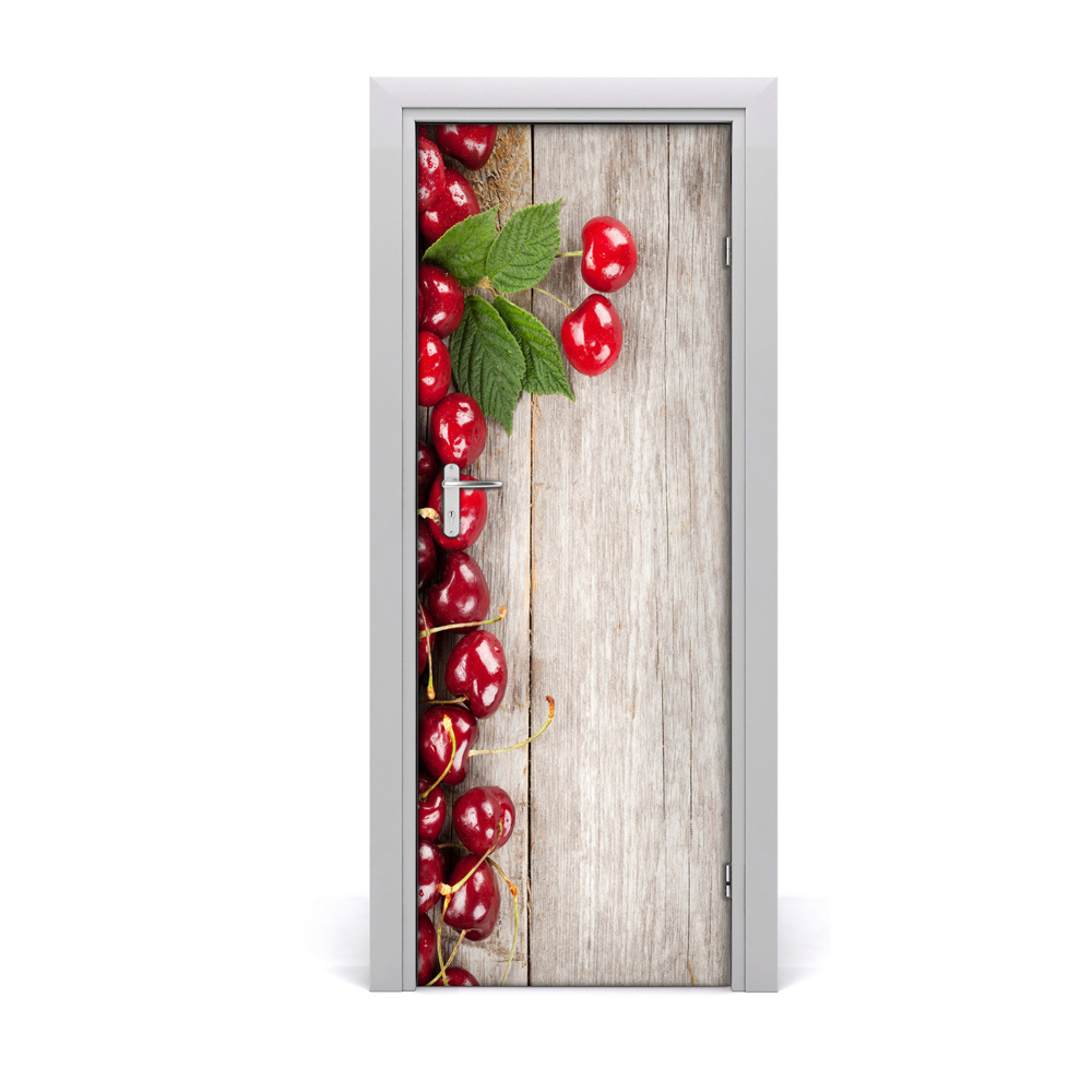 Sticker porte Cerises sur la table