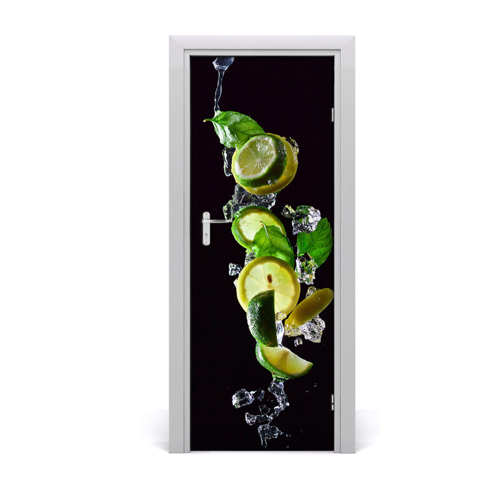 Décoration porte Eau citronnée au citron vert