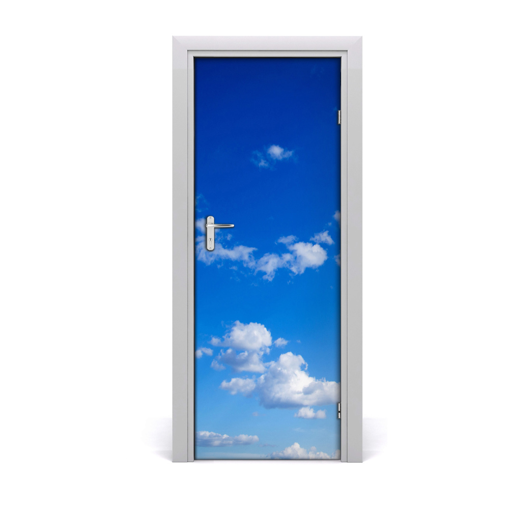 Sticker porte Nuages dans un ciel bleu