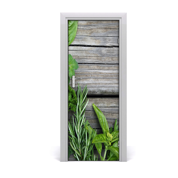 Papier peint porte Herbes sur bois