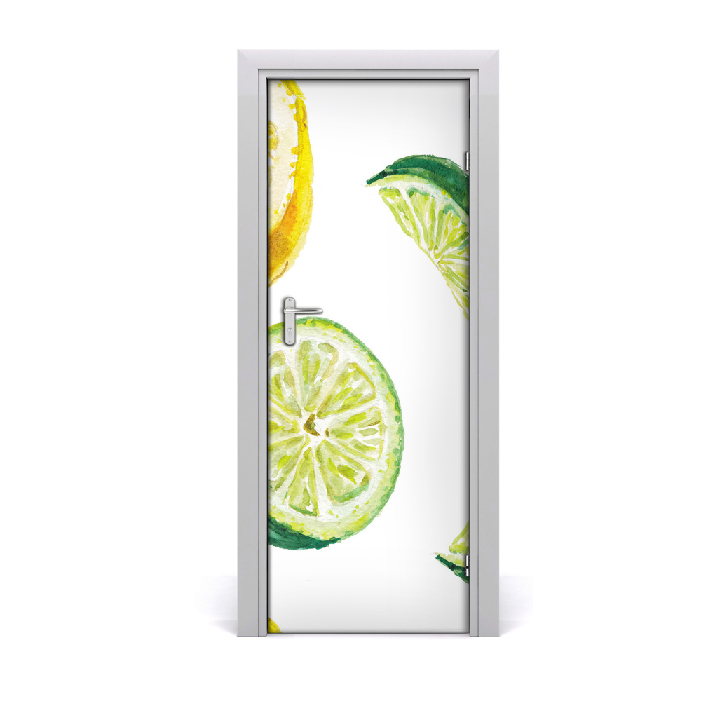 Papier peint porte Citrons et limes