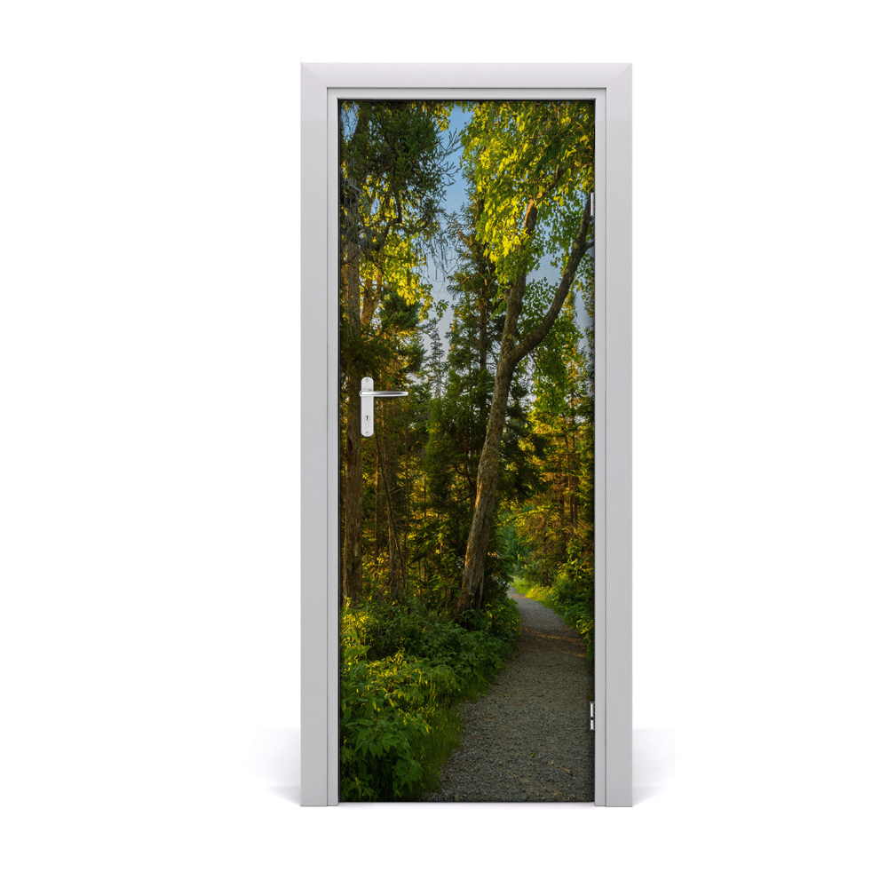 Sticker de porte Arbres dans la forêt