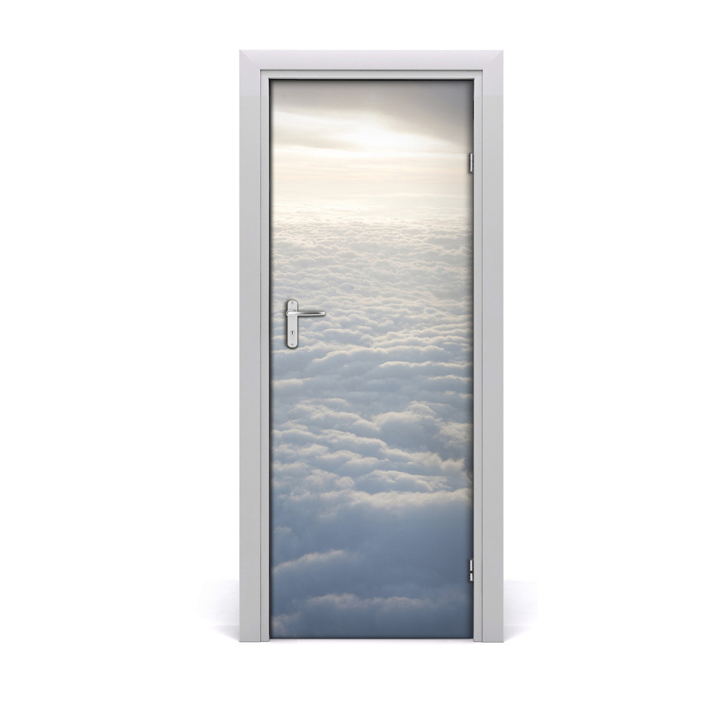 Poster porte Vue des nuages depuis le ciel