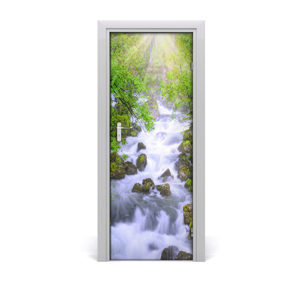 Décoration porte intérieur Pierres d'un ruisseau de montagne