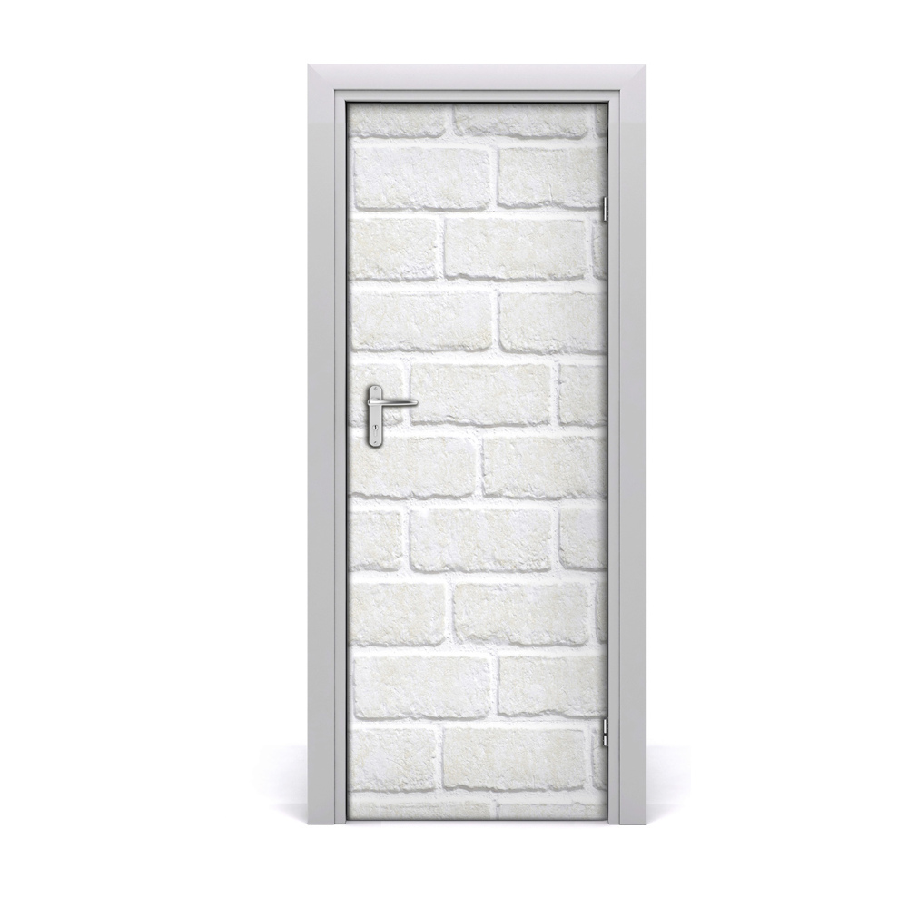 Décoration porte intérieur Mur de briques mur blanc