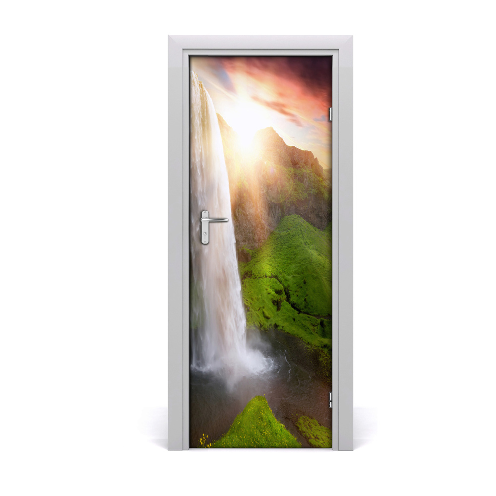 Autocollant porte Cascade ensoleillée