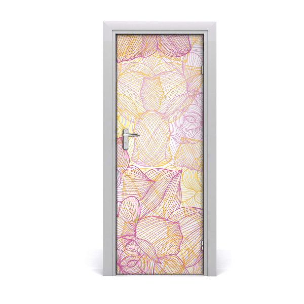 Sticker porte Fleurs pastel