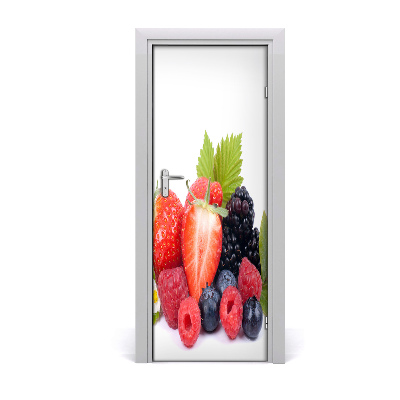 Sticker porte Framboises Fraises Baies