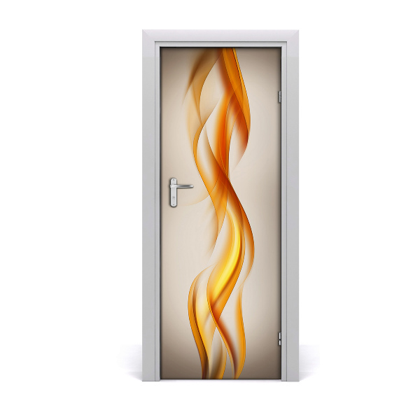 Sticker de porte Vague orange