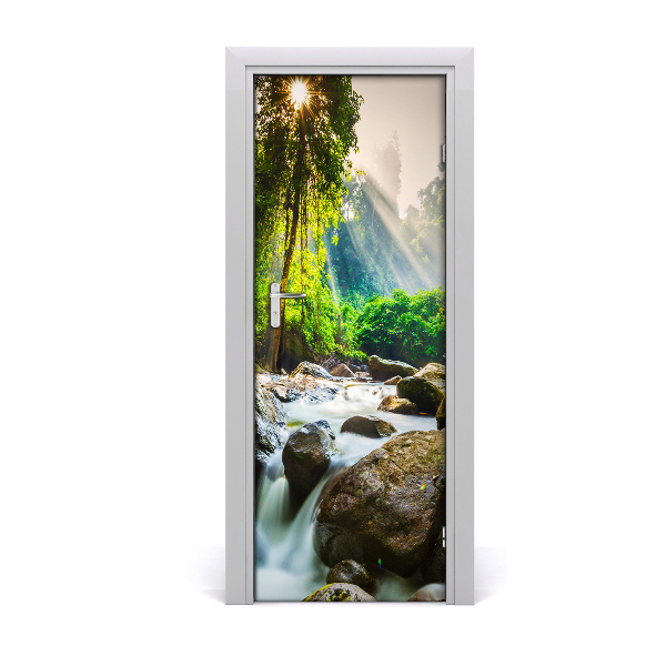 Poster porte Ruisseau dans la forêt