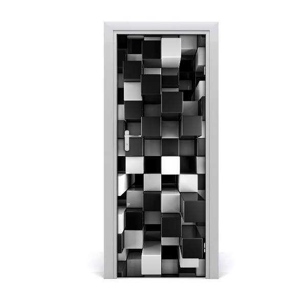 Sticker porte Cubes abstraits