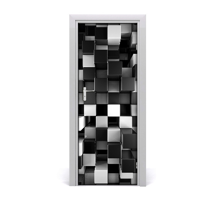 Sticker porte Cubes abstraits
