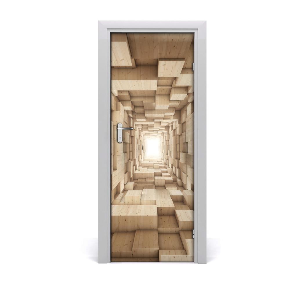 Autocollant porte Abstraction 3D