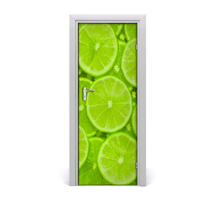 Décoration porte intérieur Citrons verts juteux