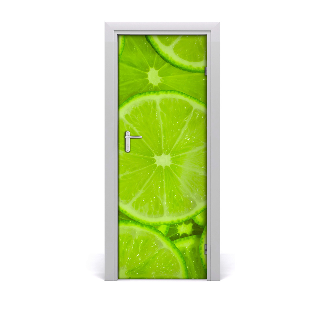 Autocollant porte Citrons verts frais