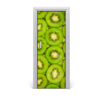 Papier peint porte Kiwi en tranches