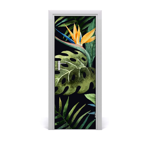 Sticker de porte Feuilles tropicales Strelitzia