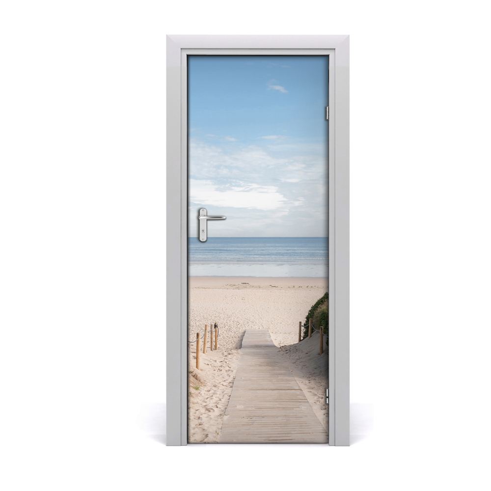 Décoration porte intérieur Chemin vers la plage