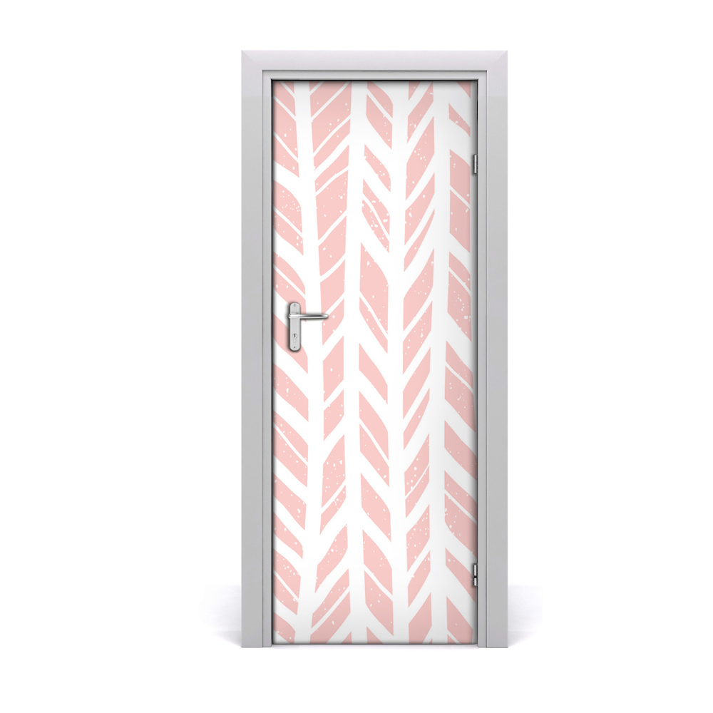 Sticker porte Chevrons roses