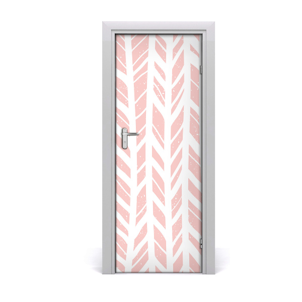 Sticker porte Chevrons roses