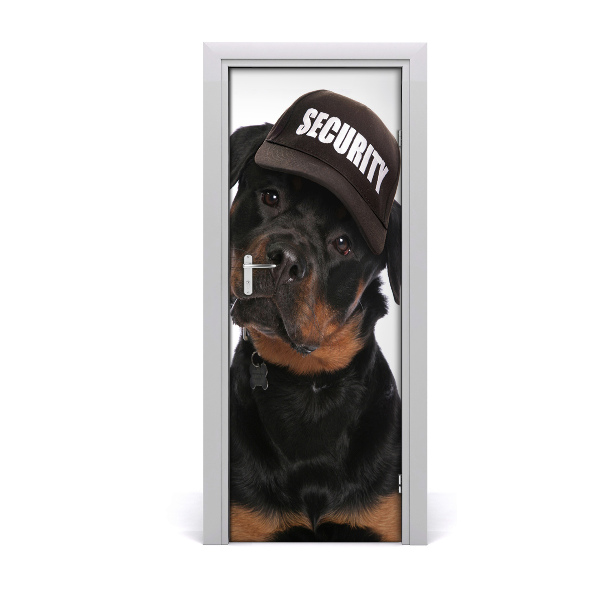 Décoration porte Rottweiler