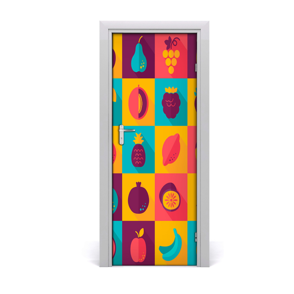Sticker porte Dessin de fruits