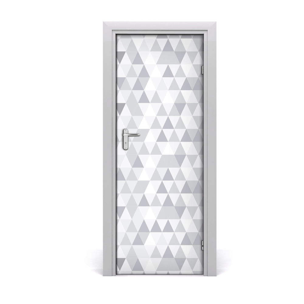 Poster porte Triangles gris fins