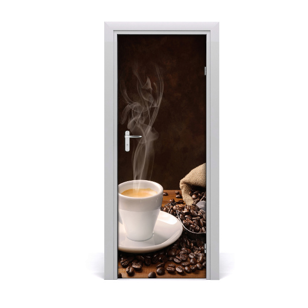 Sticker porte Coupe de grains de café