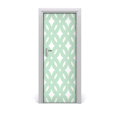 Sticker porte Fond géométrique vert